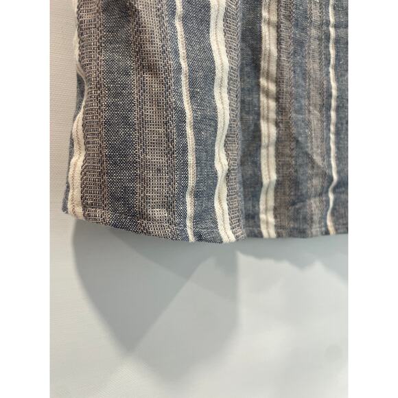 Paper Crane Women’s L Sleeveless Tank Top Blue White Gray Round Neck Zipper Back - Picture 4 of 6